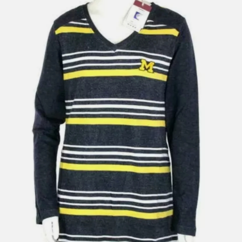 UG Apparel NCAA Michigan Women's Tunic, Navy/ Yellow Large College Sports Comfy